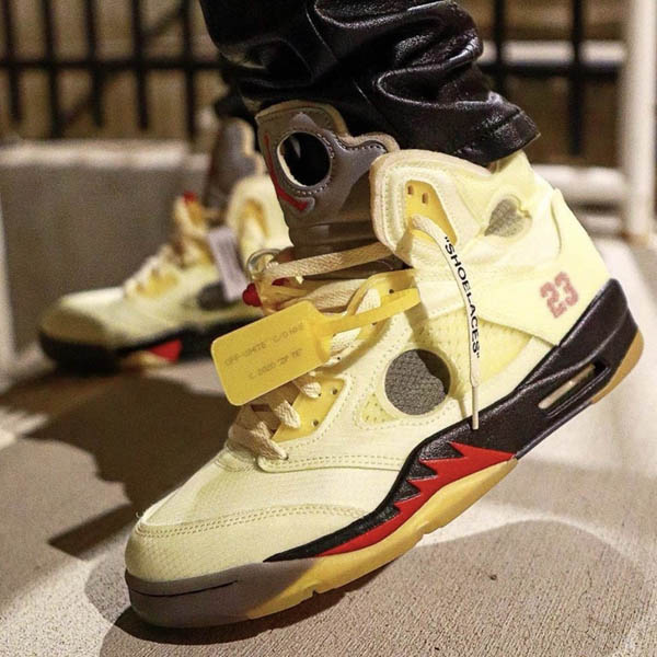 ナイキ × Off-White / Air Jordan5 Sail 偽物エアジョーダン5 セイル 21031506