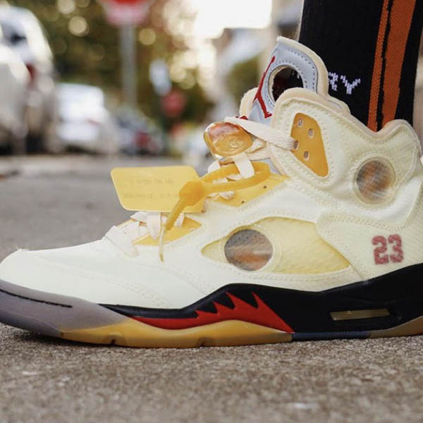 ナイキ × Off-White / Air Jordan5 Sail 偽物エアジョーダン5 セイル 21031506