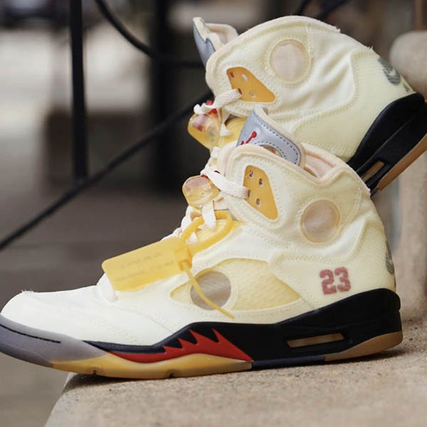 ナイキ × Off-White / Air Jordan5 Sail 偽物エアジョーダン5 セイル 21031506