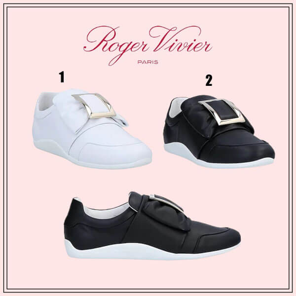 Roger Vivier ロジェ ヴィヴィエ スーパーコピー リボンスニーカー　白　黒  21032306