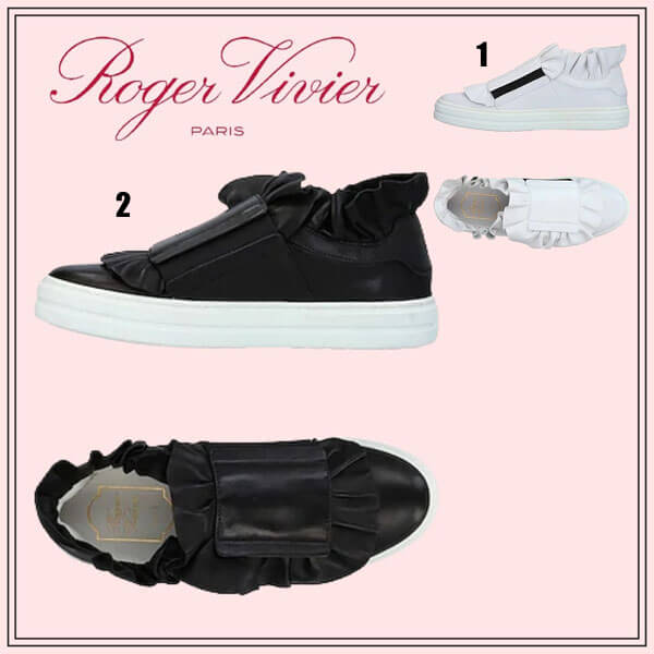 Roger Vivier ロジェ ヴィヴィエ コピー フリルスニーカー　白　黒  21032307