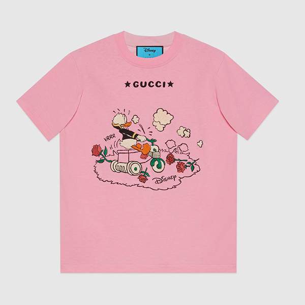 グッチxディズニー ドナルドダック プリント Tシャツ コピー  580762XJDBH5358