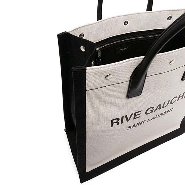 ☆超人気☆【サンローラン トートバッグ 偽物】RIVE GAUCHE コットン/リネン ノエ ユニセックス トートバッグ  容量大!! 6316829J52E9280