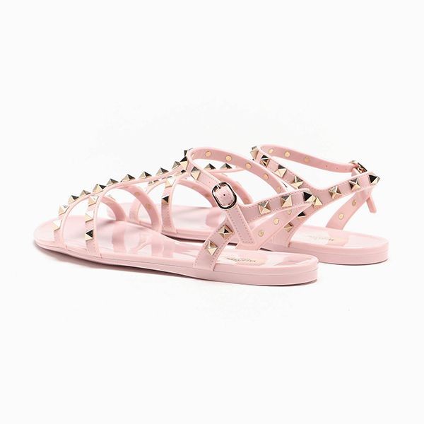 ヴァレンティノ サンダル 偽物★ROCKSTUD FLAT RUBBER SANDAL サンダル 0H38-PVS-P45