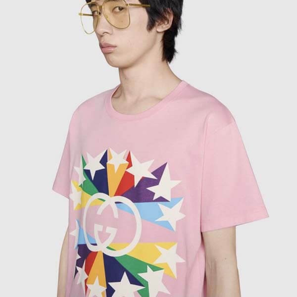 グッチ Ｔシャツ 偽物★インターロッキングG スターバースト プリント 548334 XJDNH 1082