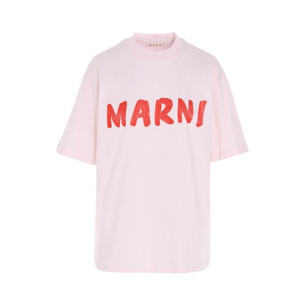 【21SS】マルニ☆ロゴ付き オーバーサイズ Tシャツ コピー THJET49EPHUSCS11LOW01