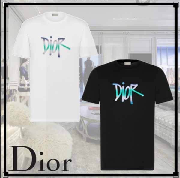 ディオール ロゴTシャツ コピー★AND SHAWN★グラフィックコットン/注目コラボ 033J600D0589_C986