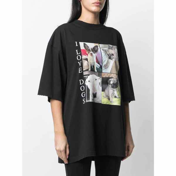 21新作 バレンシアガ I Love Dogs プリント Tシャツ 偽物 21072003