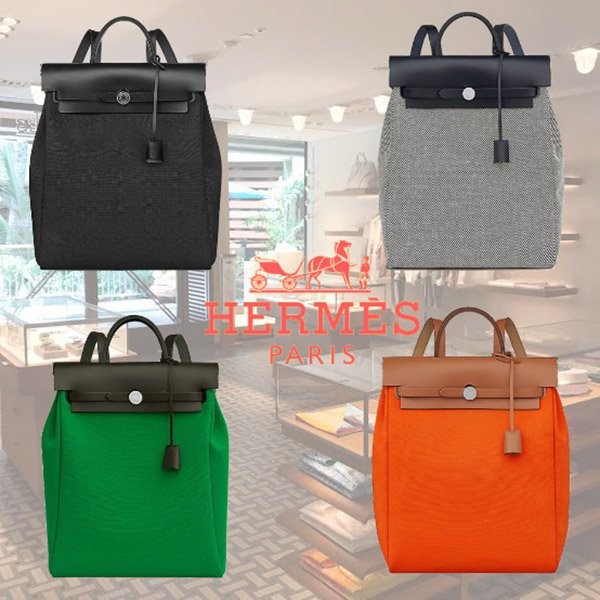 エルメス☆バックパック コピー Herbag バックジップチルト キャンバスH077671CKAI