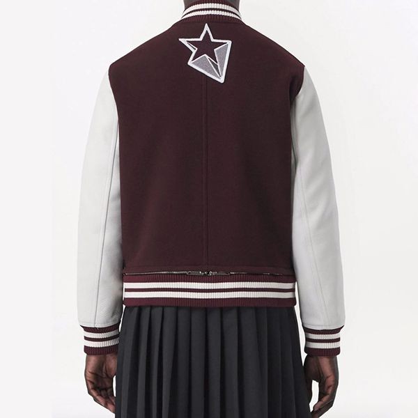 関税込み【バーバリー】VARSITY ウールレザー ボンバージャケットコピー 8045532B1014D