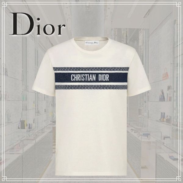 【大人気】ディオール☆Tシャツ トップス ロゴ シンプル 143T04A4043X0200