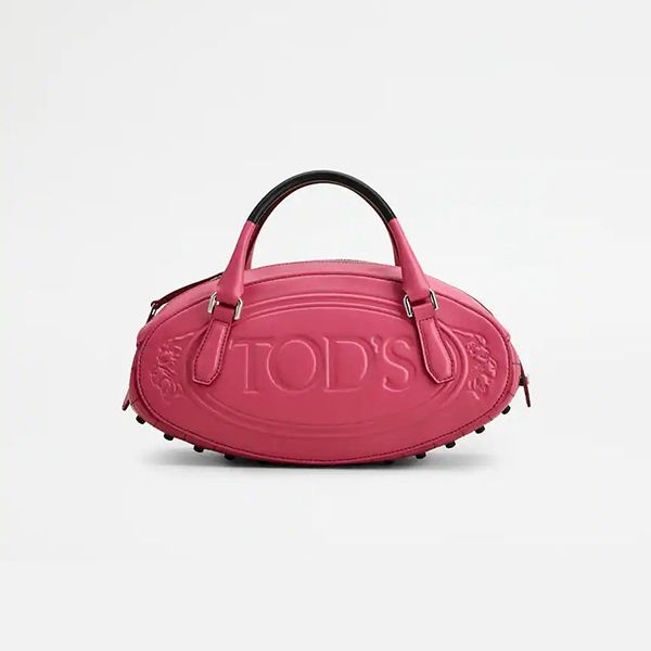 TODS☆ハンドバッグ コピー レザー エンボスロゴ ゴムパッド 2WAYXBWBOWH0100RBR1F39