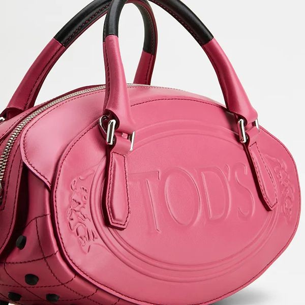 TODS☆ハンドバッグ コピー レザー エンボスロゴ ゴムパッド 2WAYXBWBOWH0100RBR1F39