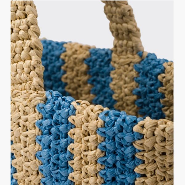 プラダ＊Large raffia tote bag ラフィアトート バッグ 偽物1BG392_2A2T_F0O8A_V_OOR