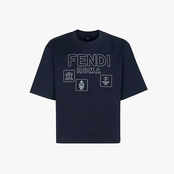 大人気★フェンディ ブラックジャージーTシャツ コピー FY1129AIFVF0QG3