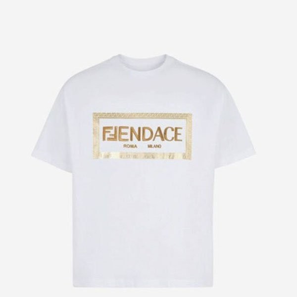 【フェンディACE】待望のコラボ発売！フェンディ×VERSACE Tシャツ コピーFY1144AKDVF0QA1