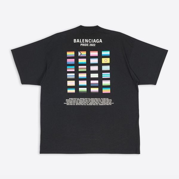 速達発送バレンシアガ PRIDE 22 オーバーサイズ ロゴTシャツ 偽物 2色