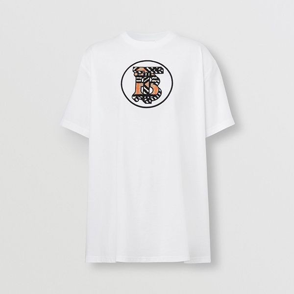 バーバリー モノグラムモチーフ コットン オーバーサイズTシャツコピー 2色 80559071