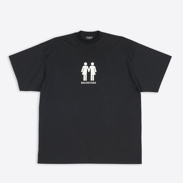 速達発送バレンシアガ PRIDE 22 オーバーサイズ ロゴTシャツ 偽物 2色