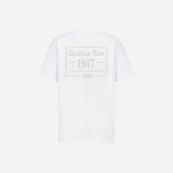 注目コラボディオール CD 1947 リラックス フィット コットン Tシャツ コピー 243J634A0677_C081