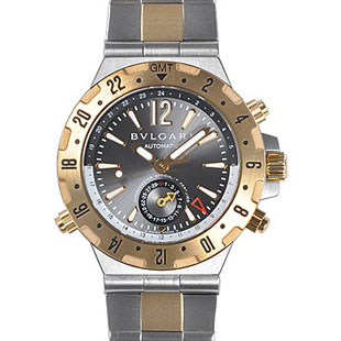 ブルガリコピー ディアゴノ プロフェッショナル GMT GMT40C5SGDメンズ ステンレス･イエローゴールド