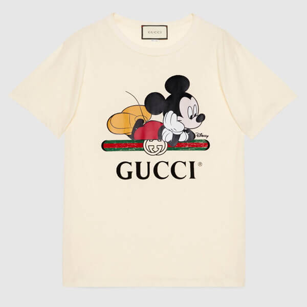 限定コラボ グッチ Disney 2020SS ミッキーマウスTシャツ★2色 492347 XJB7W 9756