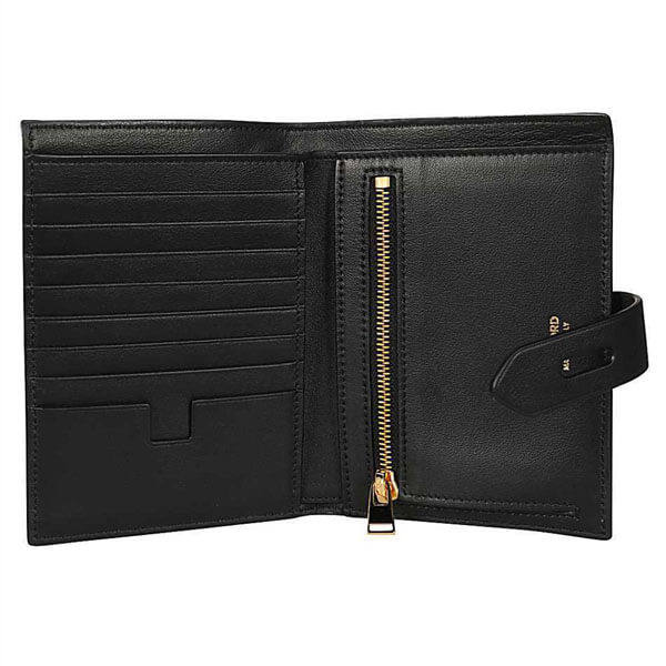 【トムフォード】スーパーコピーロゴ SMALL T TWIST WALLET 折り財布T1F122