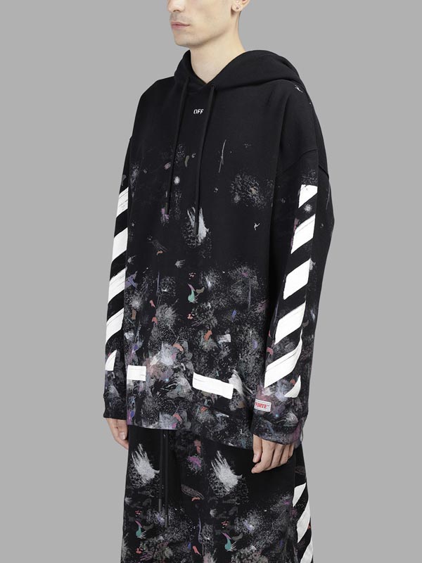 オフ ホワイトコピー パーカー 偽物 OFF WHITE 17FW DIAG GALAXY BRUSHED OVER 東京HOODIE PARKA 芸能人9MBA025R0