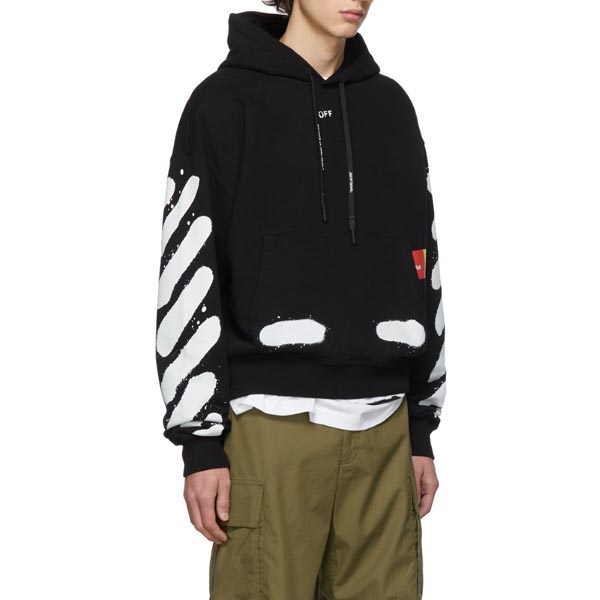 オフ ホワイトコピー パーカー 偽物 OFF WHITE★19AW★Incomplete Spray paintフーディ9MBA025R4