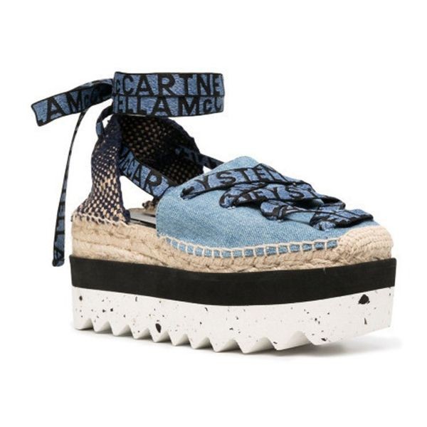 ステラマッカートニー サンダル 偽物☆Gaia Platform Espadrilles☆送料込 800159N02221073