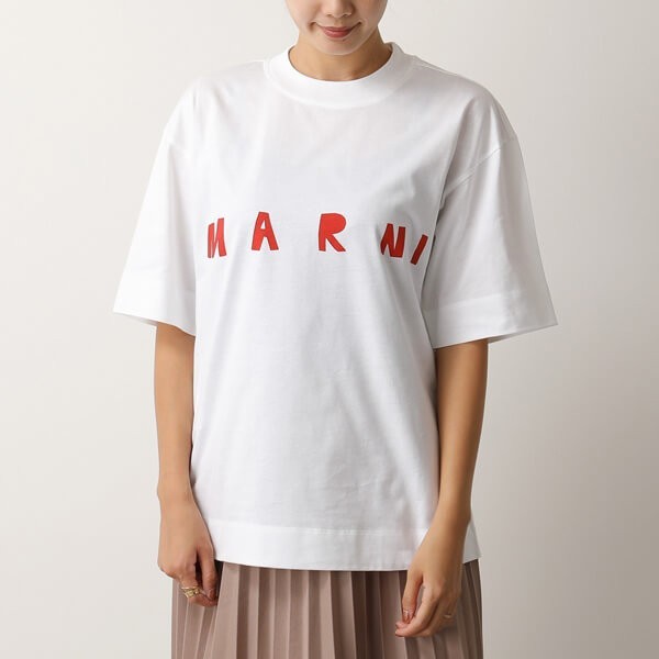 マルニ オーバーサイズ 半袖Tシャツ 偽物 THJET49EPD SCQ87 レディース 21070225