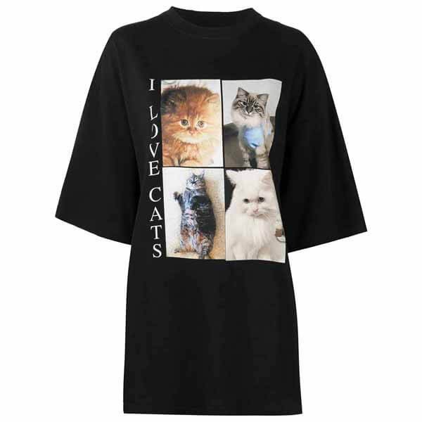 21新作 バレンシアガ I Love Cats プリント Tシャツ コピー 21072002