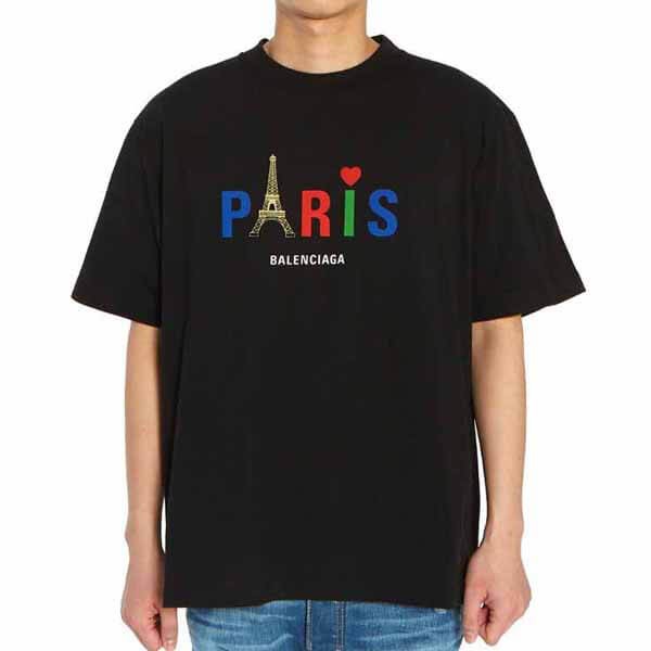 バレンシアガ スーパーコピー★PARIS LOVE プリント Tシャツ 半袖★2色 21072004