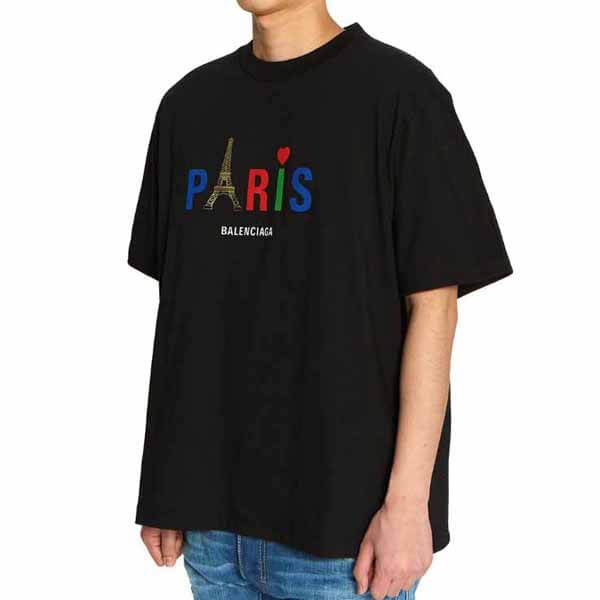 バレンシアガ スーパーコピー★PARIS LOVE プリント Tシャツ 半袖★2色 21072004