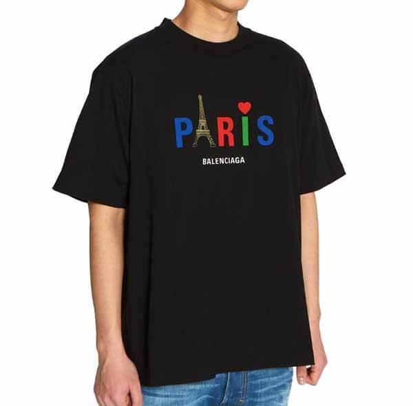 バレンシアガ スーパーコピー★PARIS LOVE プリント Tシャツ 半袖★2色 21072004