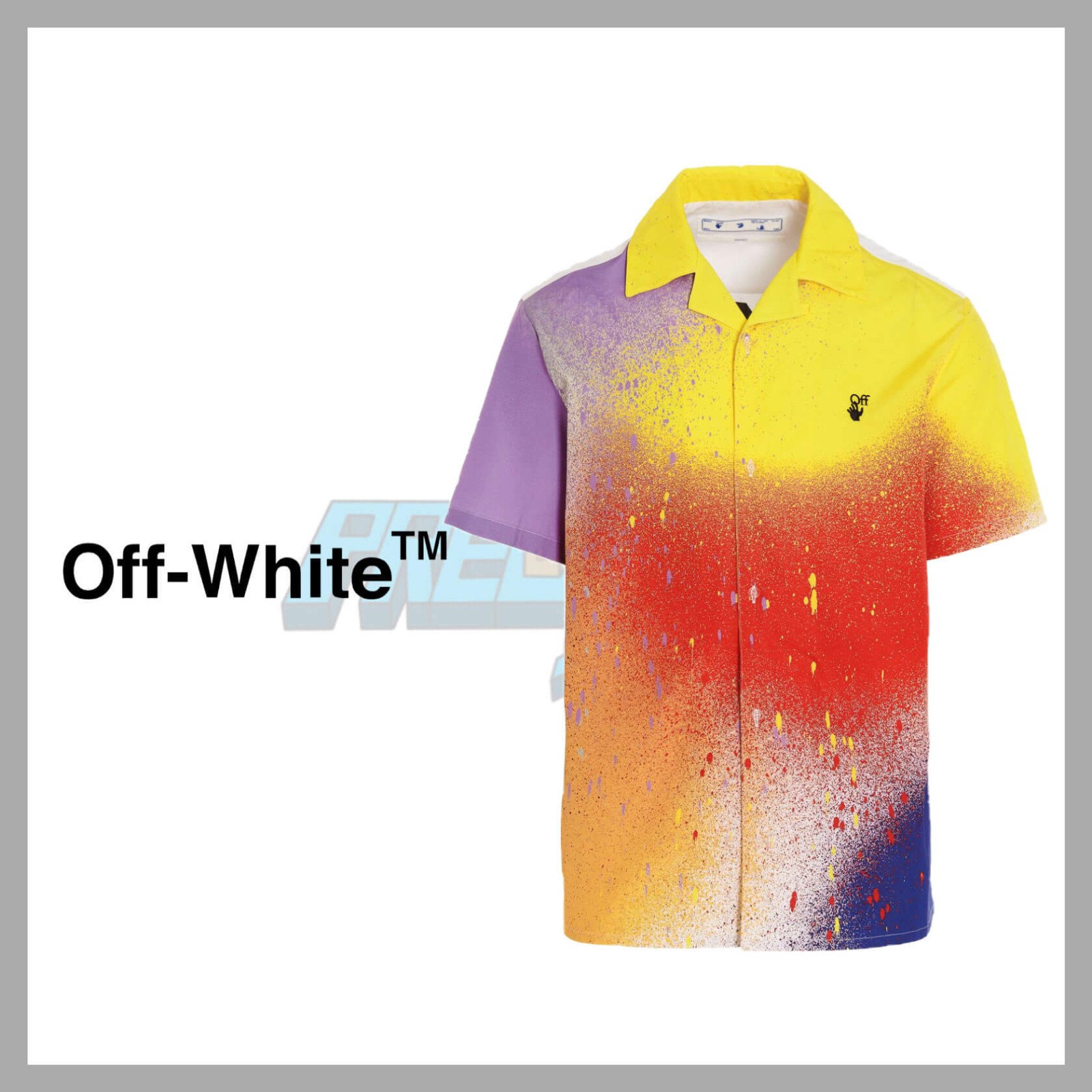オフホワイト ポロシャツ コピー x Katsu Holiday Shirt スタックペイント ポロシャツ OMGA163S21FAB00384108410