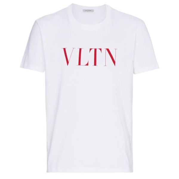 ヴァレンティノ 半袖 Tシャツ 偽物SV3MG10V3LE★VLTN ロゴ Tシャツ★クルーネック カットソー 2色