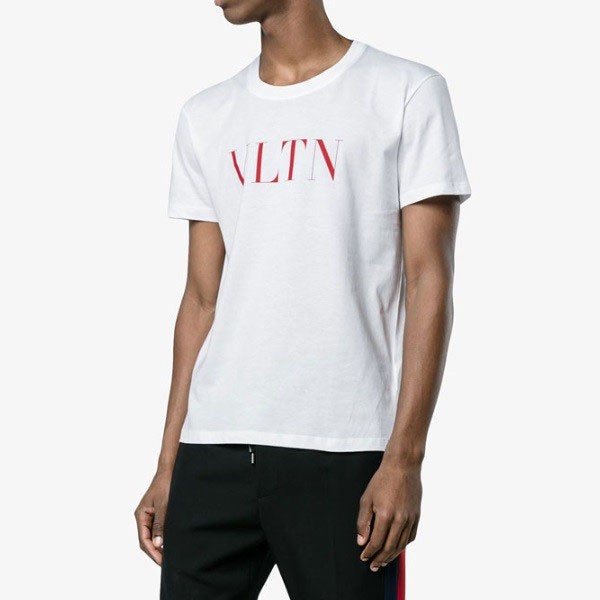 ヴァレンティノ 半袖 Tシャツ 偽物SV3MG10V3LE★VLTN ロゴ Tシャツ★クルーネック カットソー 2色