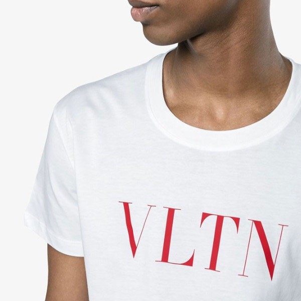 ヴァレンティノ 半袖 Tシャツ 偽物SV3MG10V3LE★VLTN ロゴ Tシャツ★クルーネック カットソー 2色