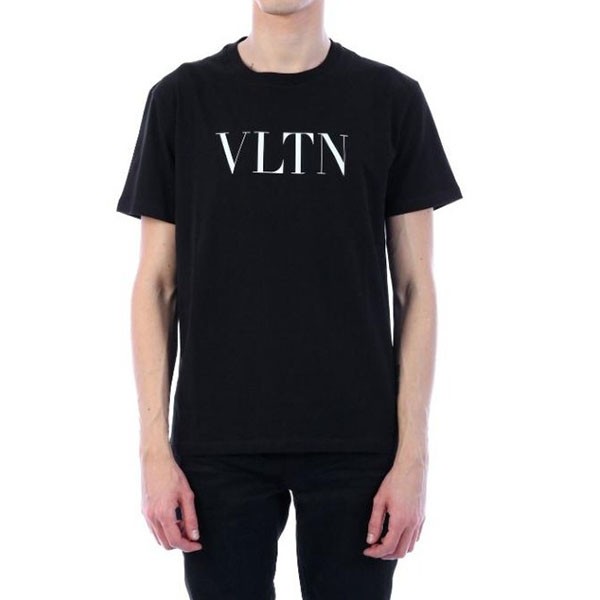 ヴァレンティノ ロゴ Tシャツ 偽物★VLTN ロゴ Tシャツ★クルーネックカットソー TV3MG10V3LE 2色