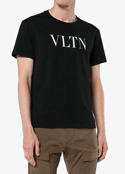 ヴァレンティノ ロゴ Tシャツ 偽物★VLTN ロゴ Tシャツ★クルーネックカットソー TV3MG10V3LE 2色