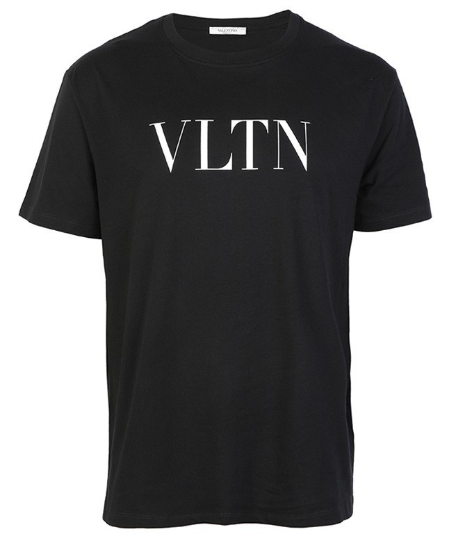 ヴァレンティノ ロゴ Tシャツ 偽物★VLTN ロゴ Tシャツ★クルーネックカットソー TV3MG10V3LE 2色