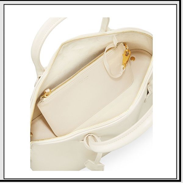 【The Row 偽物】Lady カーフレザー バッグ ★ ベストレラー ★ポーチ WI222L60 IVORY SHG