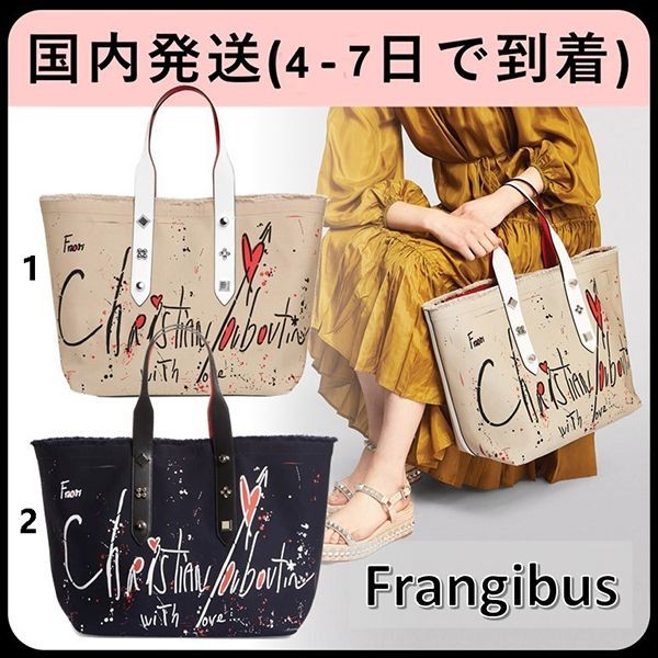 《大人気》ルブタン FRANGIBUS キャンバストートバッグ 偽物3215052F​