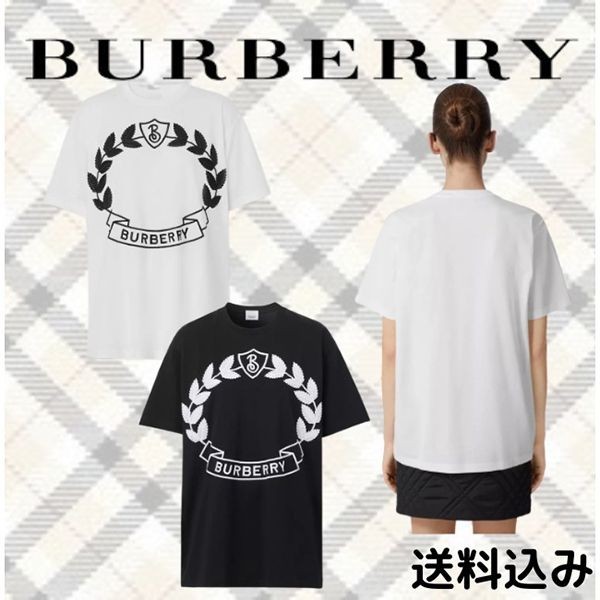 【かわいくて上品♪】バーバリー オークリーフクレスト Tシャツ 偽物 2色 80620691