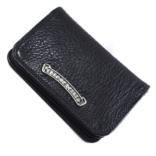 クロムハーツ財布コピー カードケース#2 ブラックヘビーレザー Wallet Card Case #2 Black Heavy Leather cho40
