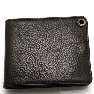 クロムハーツ財布コピー One Snap Crossball Black Heavy Leather Wallet ワンスナップ・クロスボタン・ブラック・ヘビーレザー chw03