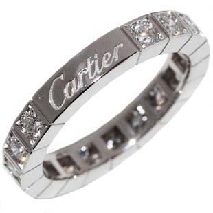 カルティエ K18WG フルダイヤ ラニエールリング 指輪  B40452 新品